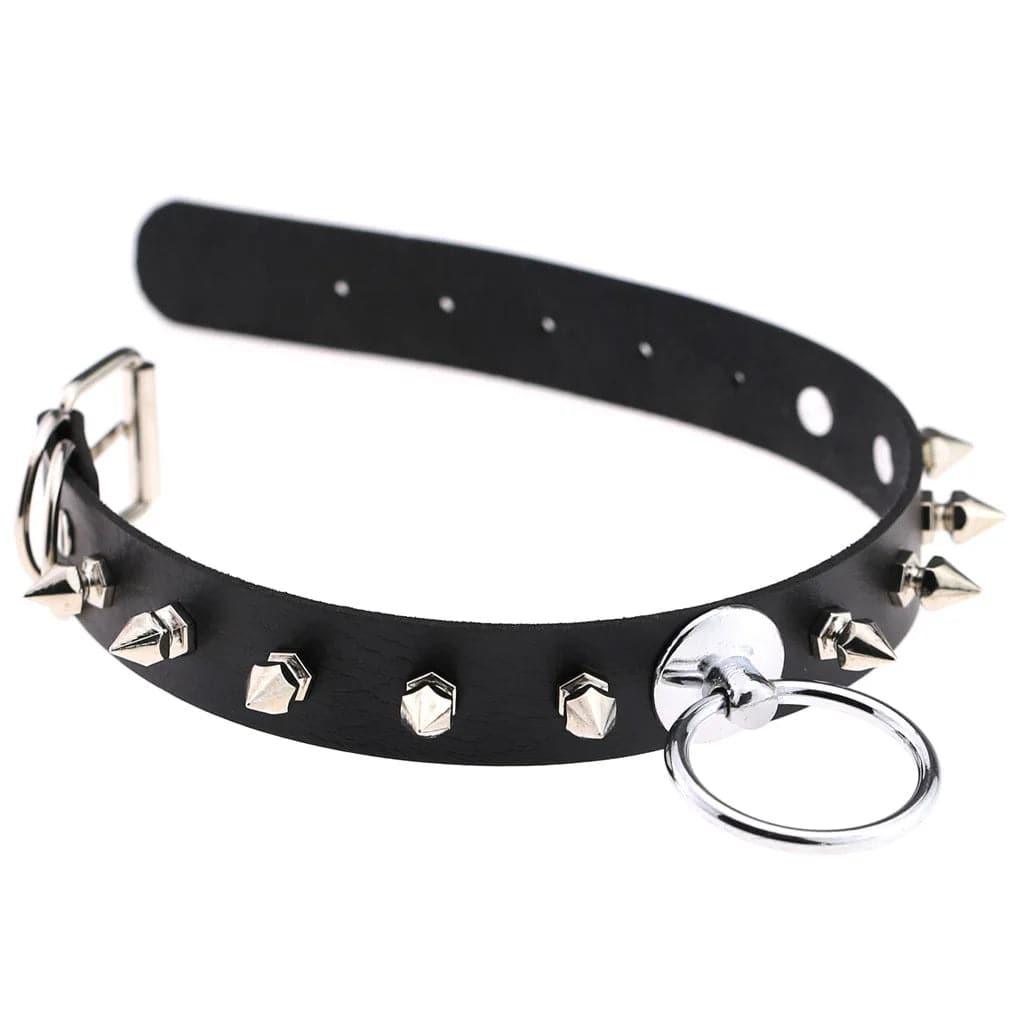 Harajuku Punk Rock Rivet Goth Choker | PU Leather Collar with Heart, Cross & Spikes | Hip Hop Bondage Jewelry for Women - Passion Pulse Adult