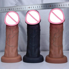 Huge Soft Realistic Dildo with Suction Cup - Double-Layer Design - Passion Pulse Adult