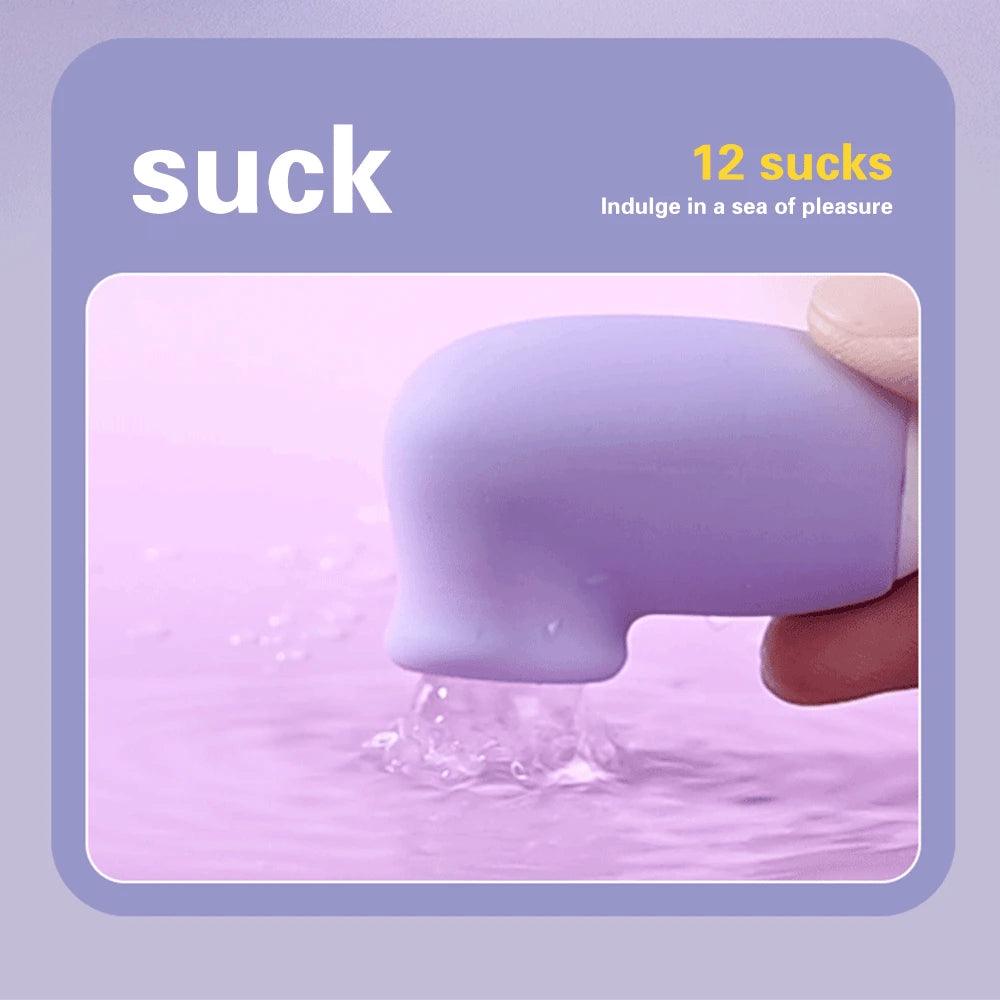 Earphone-Size Sucking & Vibrating Love Egg Massager - Passion Pulse Adult