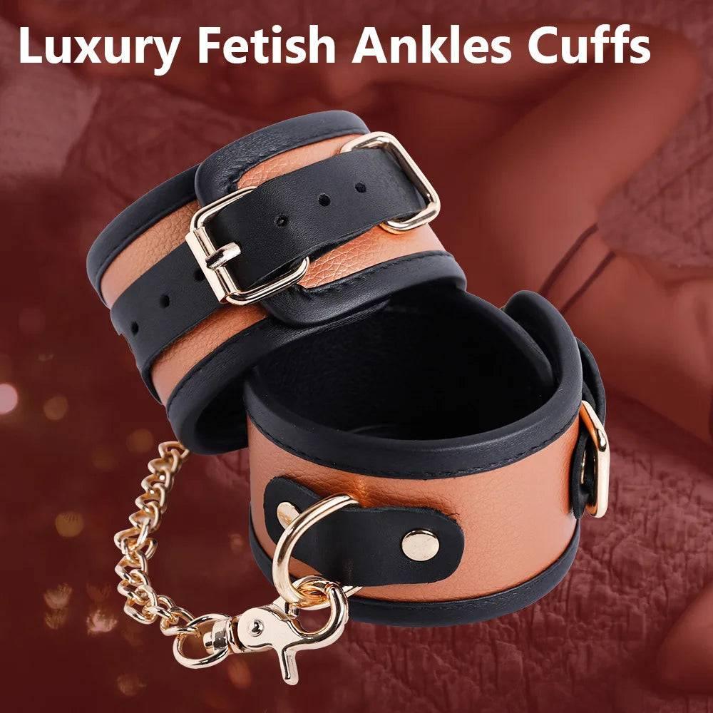 Yeain Sex Toy Luxury Ankles Cuffs BDSM Bondage Bed Games Adult Games Erotic Sex Toys For Woman Couples 18 Couple Games for Sex - Passion Pulse Adult