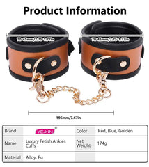 Yeain Sex Toy Luxury Ankles Cuffs BDSM Bondage Bed Games Adult Games Erotic Sex Toys For Woman Couples 18 Couple Games for Sex - Passion Pulse Adult