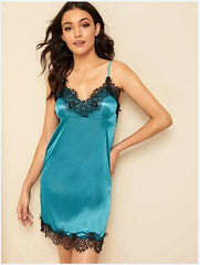 Sexy Suspender Women's Nightdress Lace Trim - Passion Pulse Adult