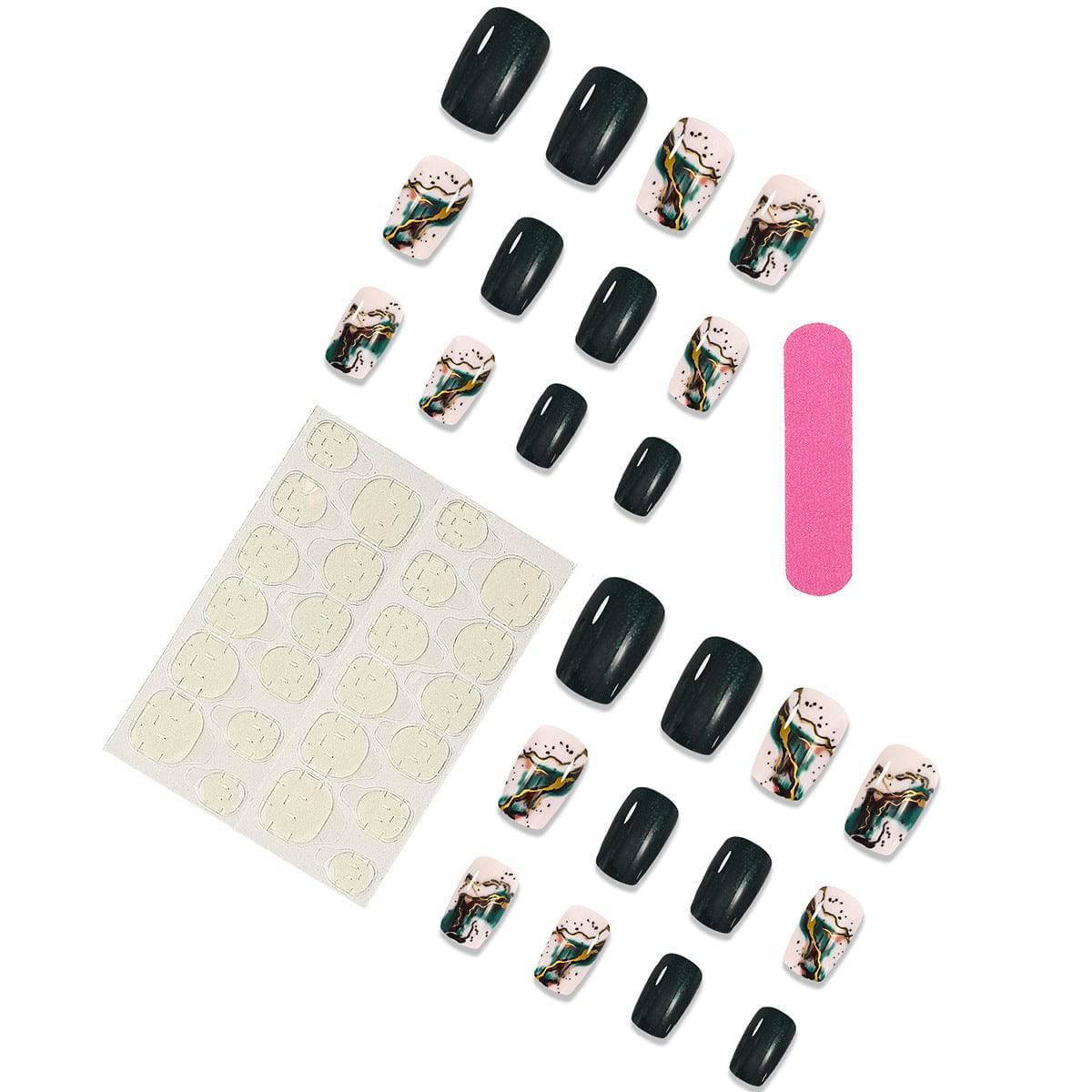 Dark Green Smudged Wearing Nail - Passion Pulse Adult