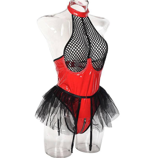 Chest-Baring Leather Suit - Passion Pulse Adult