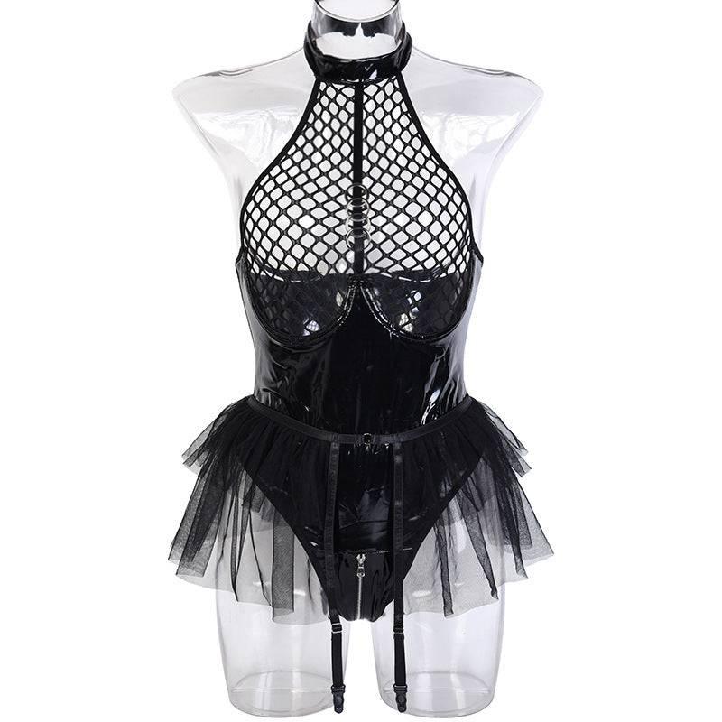 Chest-Baring Leather Suit - Passion Pulse Adult