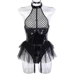 Chest-Baring Leather Suit - Passion Pulse Adult