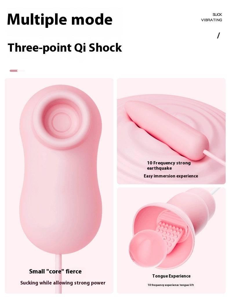 Tongue Sucking Remote Control Vibrator - Passion Pulse Adult