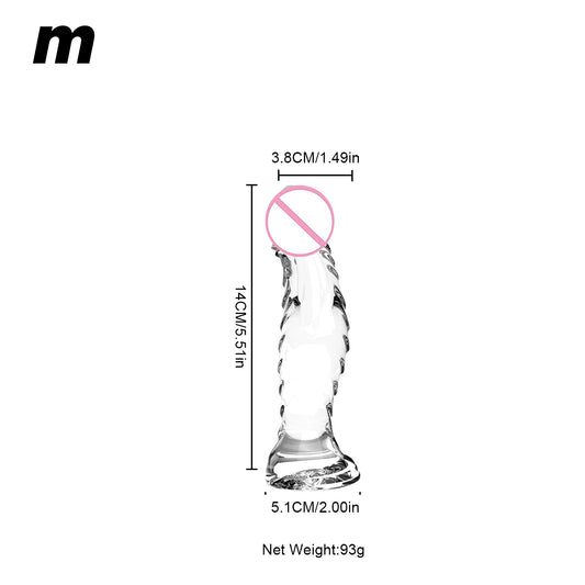 Realistic Ribbed Monster Dildo – TPR Suction Cup Dildo for Anal and Vaginal Play