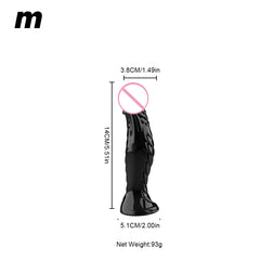 Realistic Ribbed Monster Dildo – TPR Suction Cup Dildo for Anal and Vaginal Play