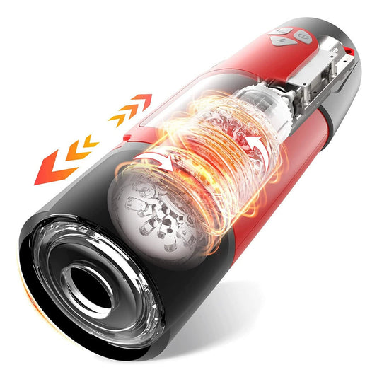 Dark Knight Automatic Thrusting & Rotating Hands-Free Male Masturbator – Pulse Vibrator Flight Cup
