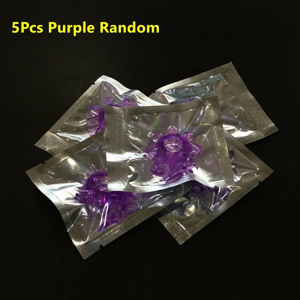 10/5Pcs Silicone Penis Ring Set – Ejaculation Delay & Enlargement for Men - Passion Pulse Adult
