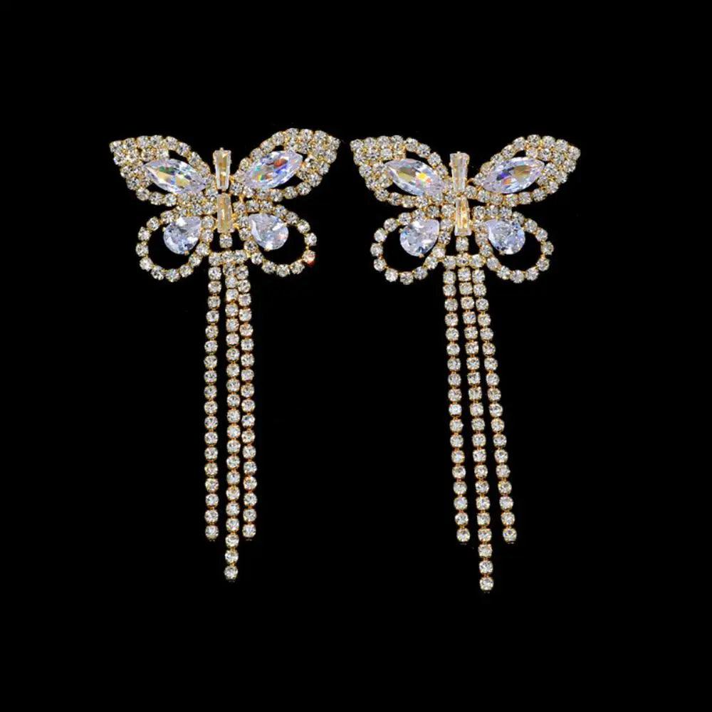 Sexy Rhinestone Butterfly Tassel Nipple Stickers – Crystal Chest Chain & Party Jewelry - Passion Pulse Adult