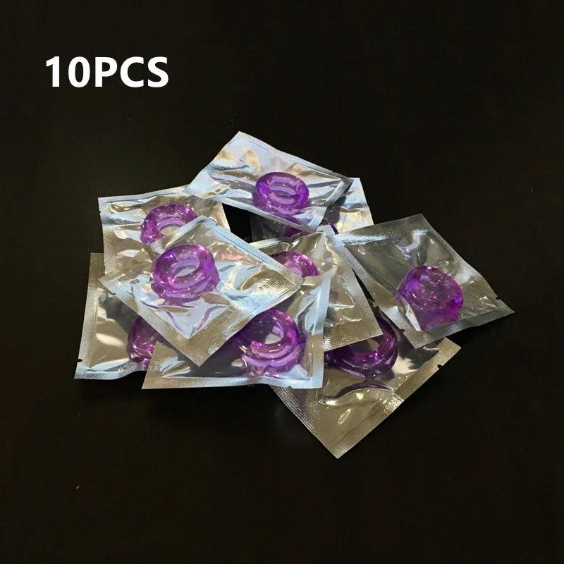 10/5Pcs Silicone Penis Ring Set – Ejaculation Delay & Enlargement for Men - Passion Pulse Adult