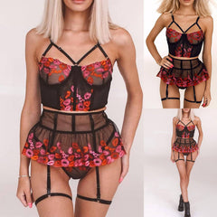 Sexy Hollow Lace Lingerie Temptation