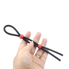 Adjustable Silicone Penis Lock Cock Ring | Bondage Erection Enhancer & Delay Ejaculation | Enlargement Ball Stretcher Massager | Sex Toy for Men