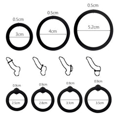 Adjustable Silicone Penis Lock Cock Ring | Bondage Erection Enhancer & Delay Ejaculation | Enlargement Ball Stretcher Massager | Sex Toy for Men