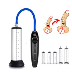 Electric Acrylic Penis Pump: Vacuum Pump for Male Penis Enlargement, Penile Training Extender, Cock Dick Pump for Men