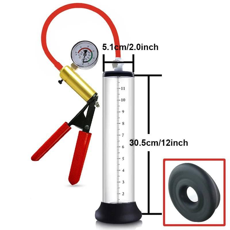 Electric Acrylic Penis Pump: Vacuum Pump for Male Penis Enlargement, Penile Training Extender, Cock Dick Pump for Men - Passion Pulse Adult