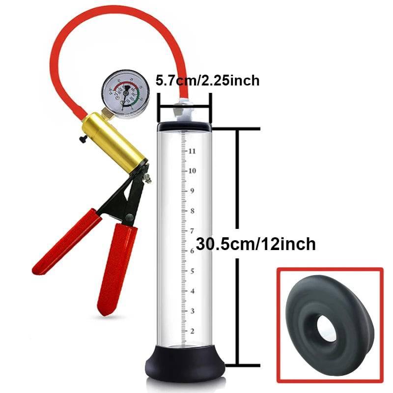 Electric Acrylic Penis Pump: Vacuum Pump for Male Penis Enlargement, Penile Training Extender, Cock Dick Pump for Men - Passion Pulse Adult