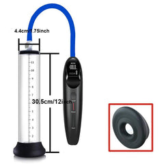 Electric Acrylic Penis Pump: Vacuum Pump for Male Penis Enlargement, Penile Training Extender, Cock Dick Pump for Men