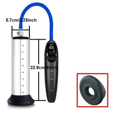 Electric Acrylic Penis Pump: Vacuum Pump for Male Penis Enlargement, Penile Training Extender, Cock Dick Pump for Men