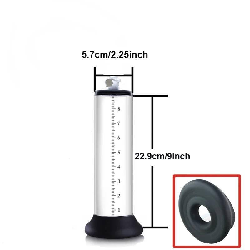 Electric Acrylic Penis Pump: Vacuum Pump for Male Penis Enlargement, Penile Training Extender, Cock Dick Pump for Men - Passion Pulse Adult