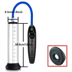 Electric Acrylic Penis Pump: Vacuum Pump for Male Penis Enlargement, Penile Training Extender, Cock Dick Pump for Men