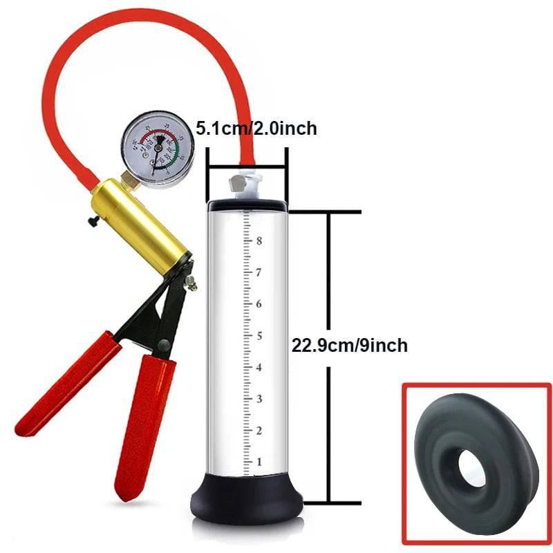 Electric Acrylic Penis Pump: Vacuum Pump for Male Penis Enlargement, Penile Training Extender, Cock Dick Pump for Men - Passion Pulse Adult