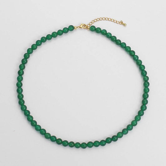 Minimalist Green Agate Necklace