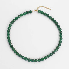 Minimalist Green Agate Necklace