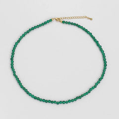 Minimalist Green Agate Necklace