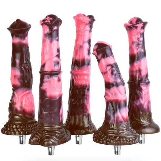 VAZEEK Silicone Dildo Attachments - 11 Styles for Sex Machines - Passion Pulse Adult