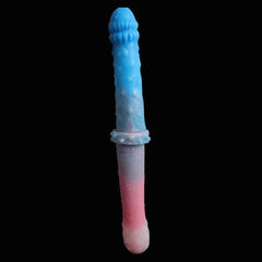 FAAK 15.7" Long Double Dildo - Colorful Knot Design for Intense Play