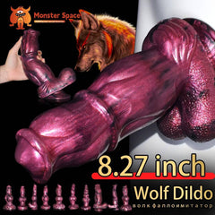 8.27" Wolf Dildo with 4 Knots - Realistic Design for Ultimate Stimulation