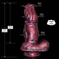 8.27" Wolf Dildo with 4 Knots - Realistic Design for Ultimate Stimulation