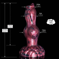 8.27" Wolf Dildo with 4 Knots - Realistic Design for Ultimate Stimulation