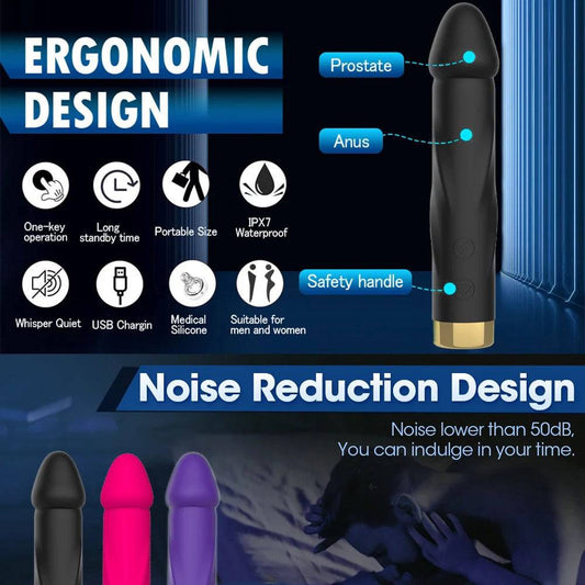 10-Mode Realistic Silicone Dildo Vibrator