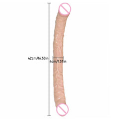 42*4cm Double Dildos Realistic Double Headed Phallus Stimulation of Vagina and Anus Long Penis Dick Sex Toys for Women Lesbian