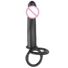 DualFlex Double Penetration Dildo with Vibrating Anal Beads - G-Spot and Prostate Massager for Women, Men, and Couples for Enhanced Intimacy and Pleasure