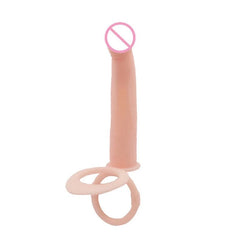 DualFlex Double Penetration Dildo with Vibrating Anal Beads - G-Spot and Prostate Massager for Women, Men, and Couples for Enhanced Intimacy and Pleasure