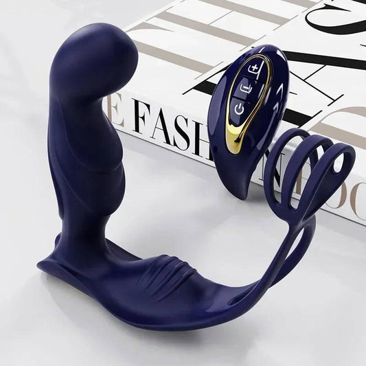 Male Prostate Massager Anal Vibrator Sex Toys For Men Women Couple Waterproof Remote Control G Spot Stimulate Vibrating Cockring - Passion Pulse Adult