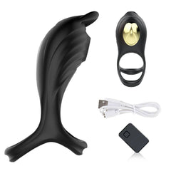 Remote Control Penis Ring Vibrator: Clitoris Stimulator & Cock Ring Enlargement Sex Toy for Men & Couples