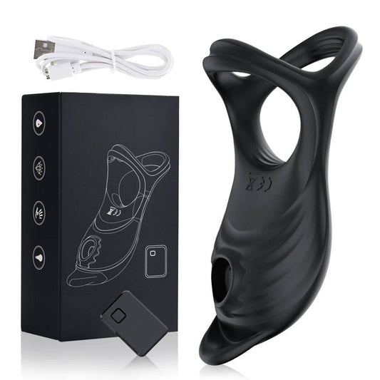 Remote Control Penis Ring Vibrator: Clitoris Stimulator & Cock Ring Enlargement Sex Toy for Men & Couples