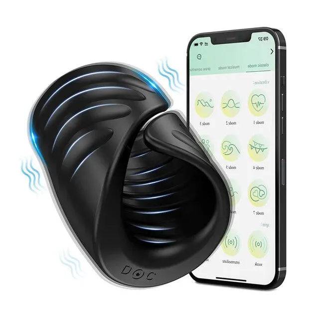 Male Masturbator: Penis Training Glans Trainer Stimulator Vibrator with APP Control, Delay Cock Ring Glans Trainer for Men - Passion Pulse Adult