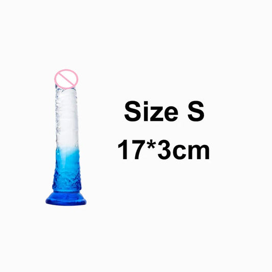 Crystal Jelly Huge Dildo - Realistic Design for Couples & Solo Play