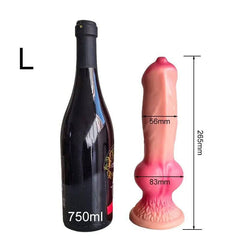 Realistic Huge Dog Dildo – Silicone Anal Plug with Suction Cup for Men & Women