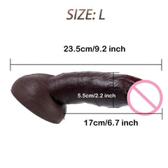 Realistic Silicone Dildo with Suction Cup - Soft & Flexible Adult Toy