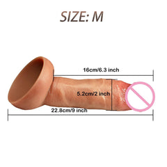 Realistic Silicone Dildo with Suction Cup - Soft & Flexible Adult Toy