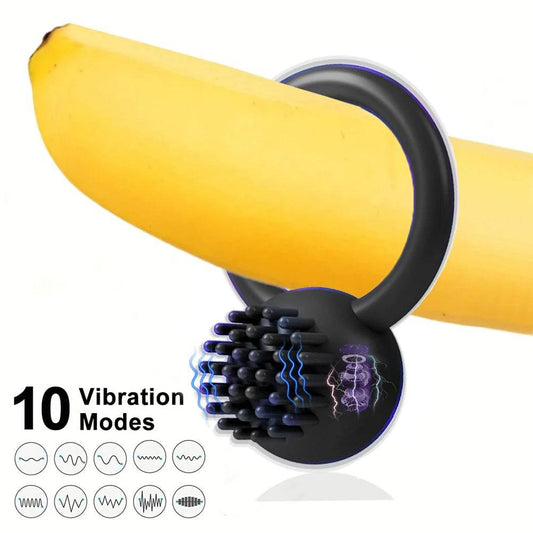 10 Frequency Vibrator Cockring Penis Cock Ring on for Man Delay Ejaculation Sex Toys for Men Couple Rings Penisring Toy for male