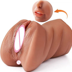 3-in-1 Silicone Adult Sex Toy Doll: Artificial Vagina, Ass, and Mouth - Male Masturbation Pocket Pussy